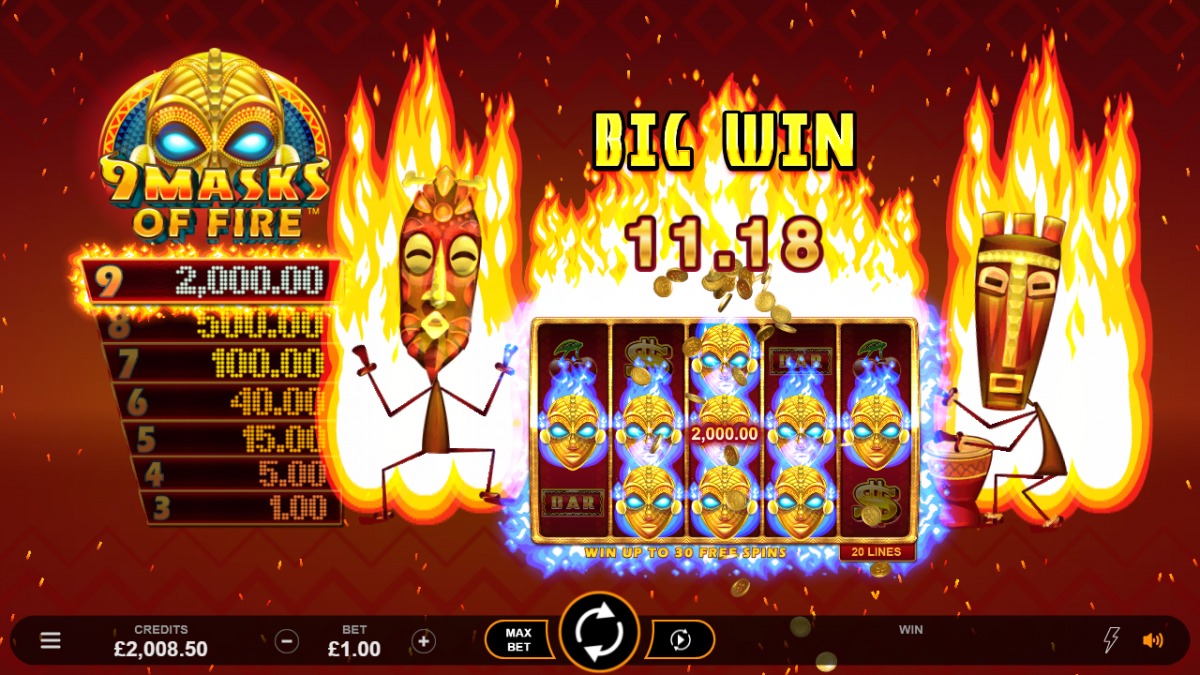 Fitur dalam Game 9 Masks of Fire